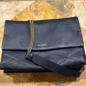 Lanvin navy “Sugar”   bag in like new condition ⭐️⭐️
